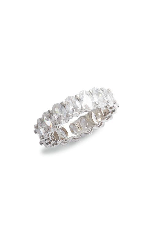 Cubic Zirconia Eternity Band in Silver