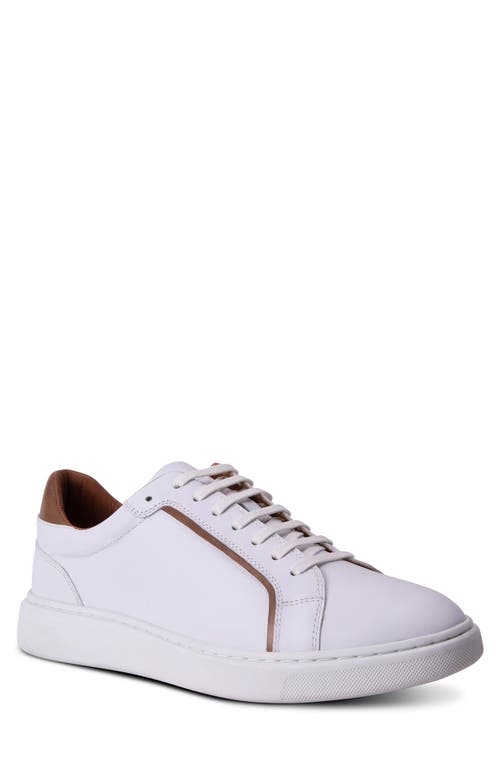Gordon Rush Devon Sneaker in White/Tan