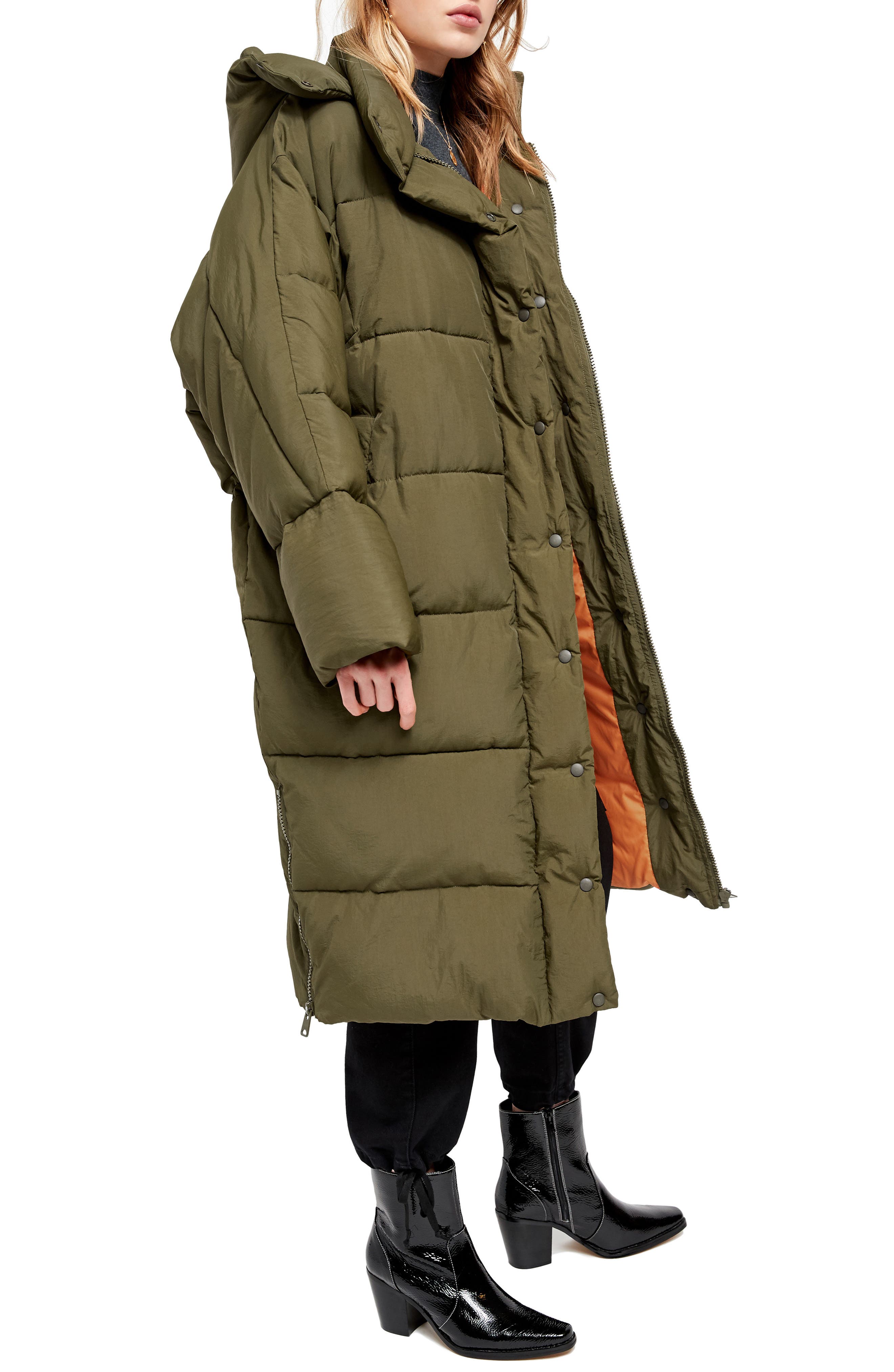 BDG Hooded Longline Puffer Coat Nordstrom Rack