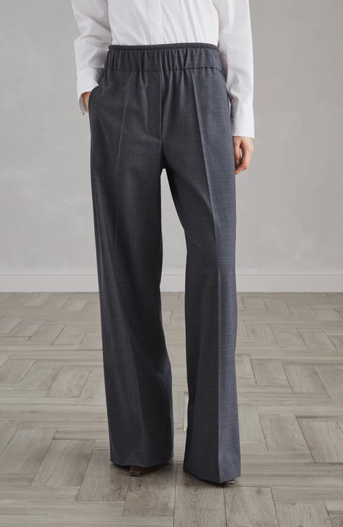 Shop Brunello Cucinelli Loose Track Trousers In Lignite Grey