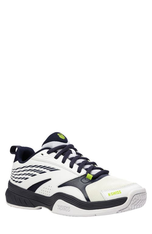 Speedex Tennis Shoe in White Peacoat Lime Green