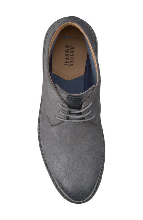 Shop Johnston & Murphy Braydon Chukka Boot In Charcoal Waxed Suede