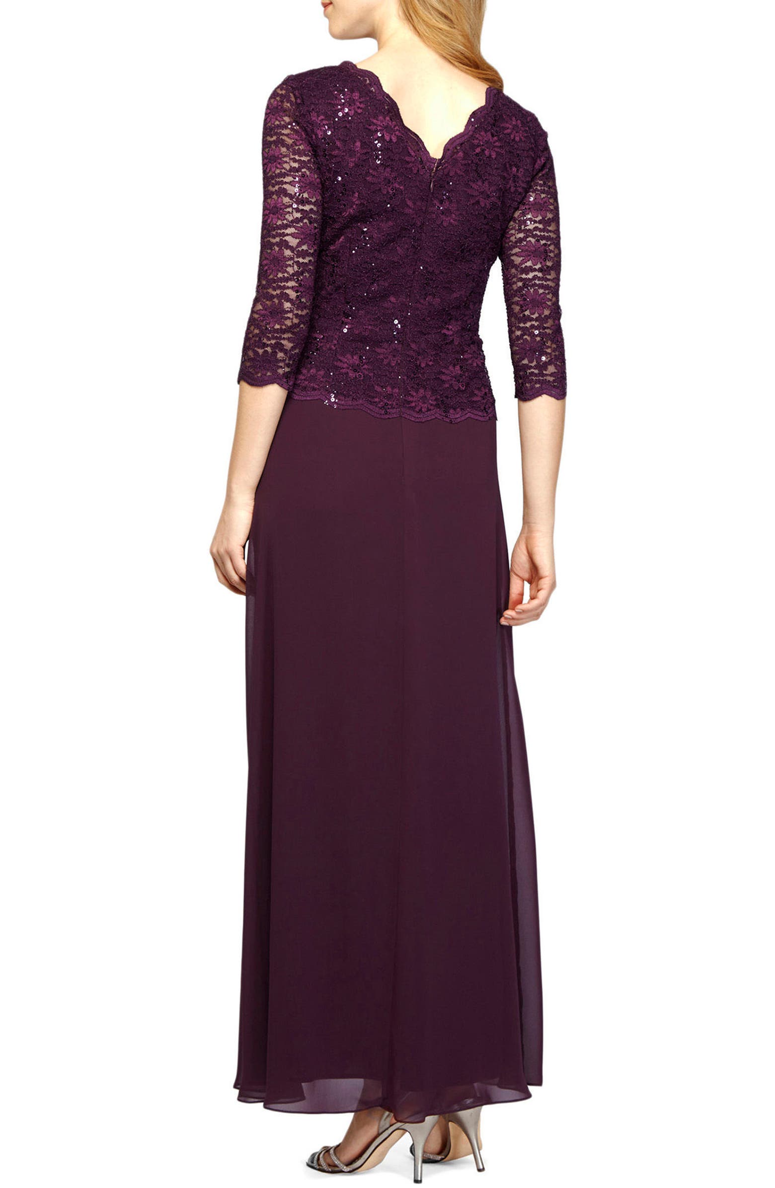Alex Evenings Sequin Lace & Chiffon Gown | Nordstrom