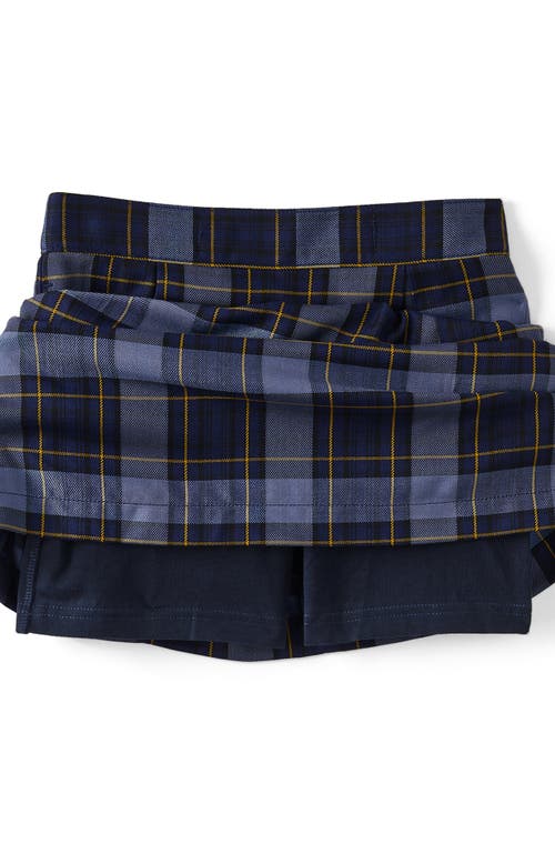 LANDS' END LANDS' END SCHOOL UNIFORM GIRLS PLAID SKORT TOP OF KNEE