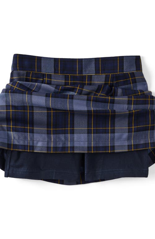 Shop Lands' End School Uniform Girls Plaid Skort Top Of Knee In Classic Navy Plaid