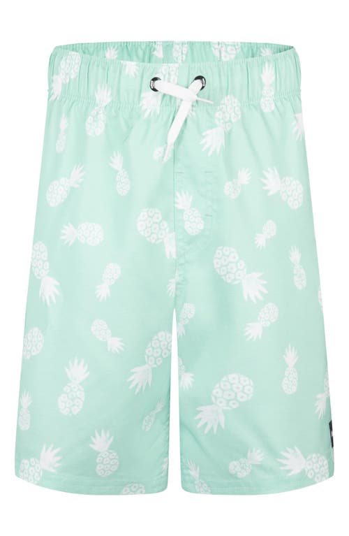 Hurley Kids' Pineapple Pool Party Swim Trunks Green Glow at