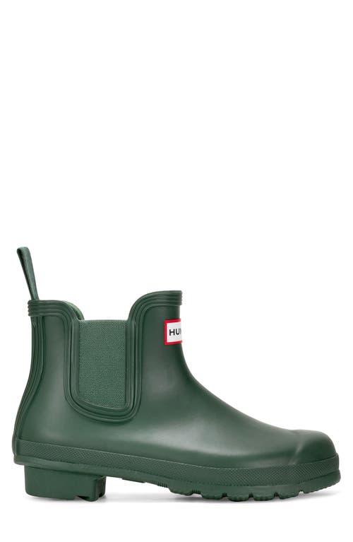 Hunter Original Waterproof Chelsea Rain Boot In Dark Olive/dark Olive