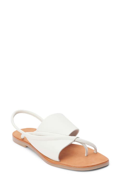 Shayla Asymmetric Slingback Sandal in White