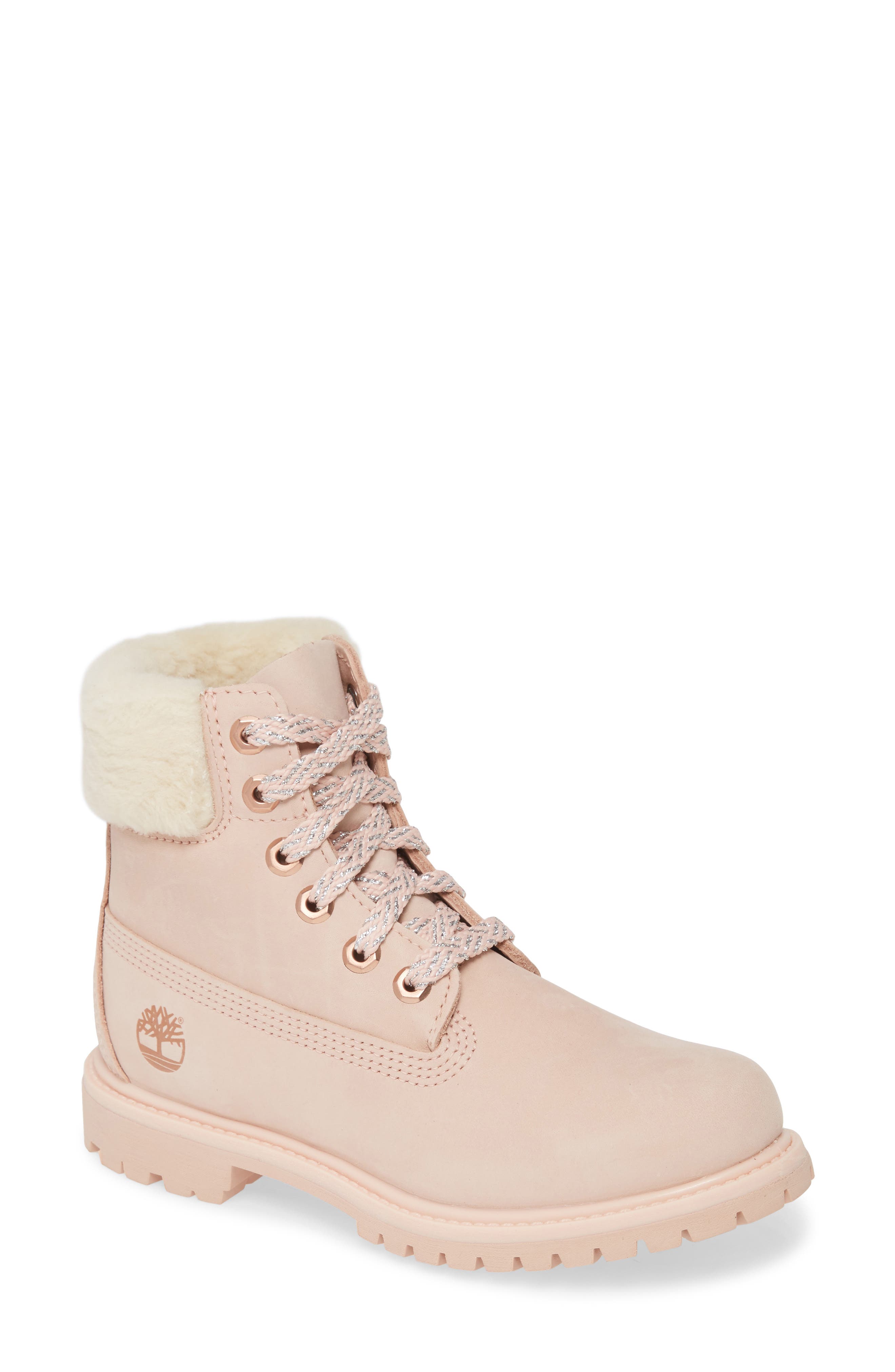 light pink timberlands