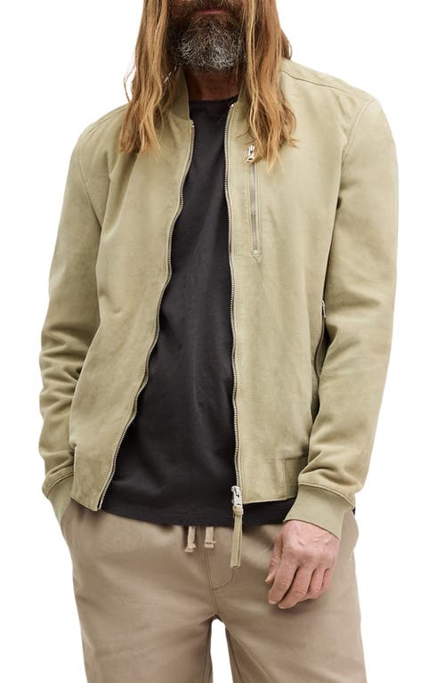 AllSaints Kemble Suede Bomber Jacket at Nordstrom,