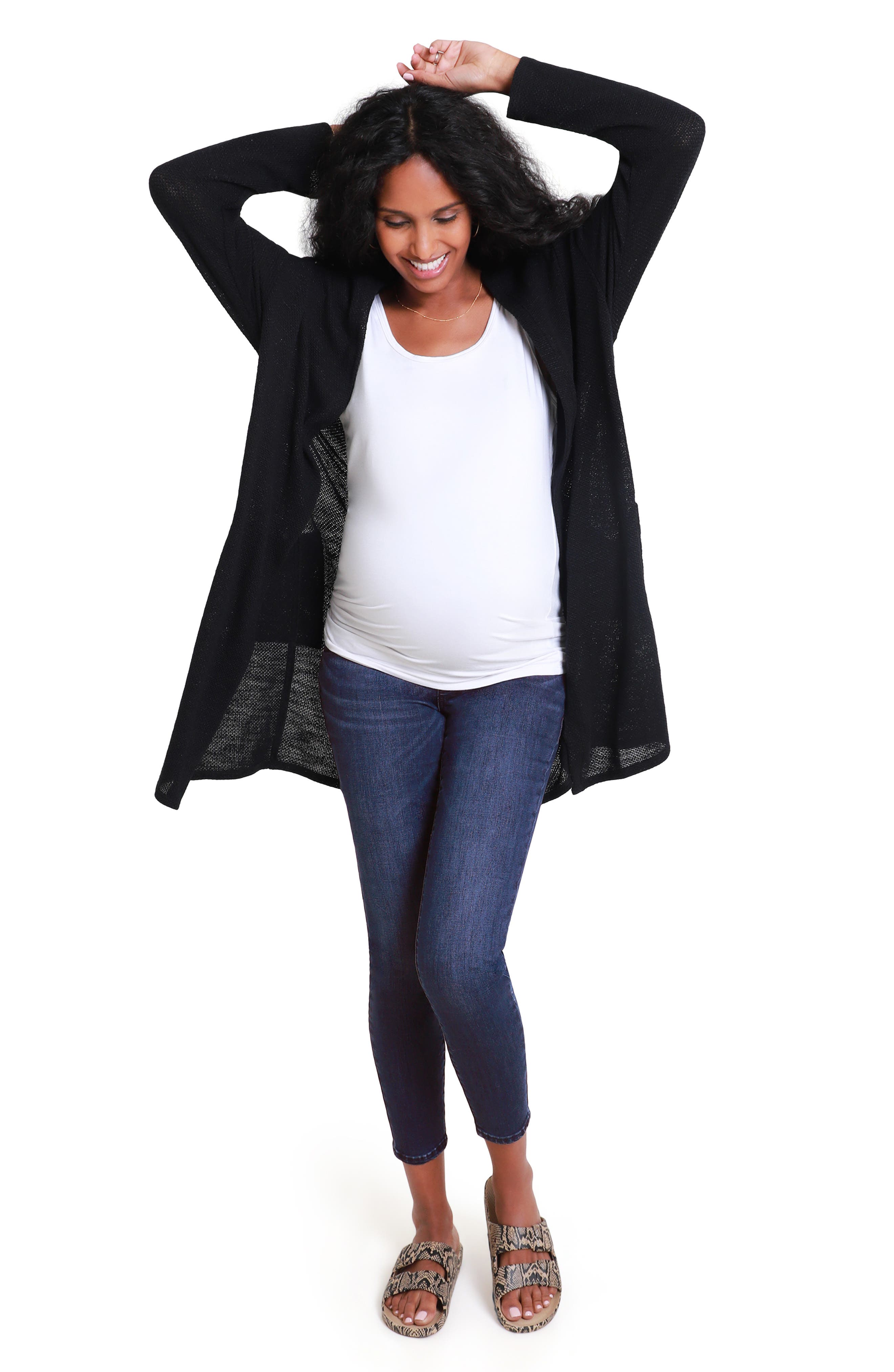 Ingrid \u0026 Isabel Maternity/Nursing Cardigan in Black