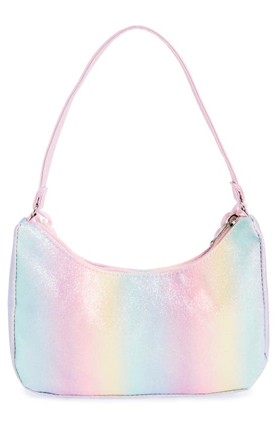 Shop Capelli New York Kids' Glitter Shoulder Bag In Pale Multi