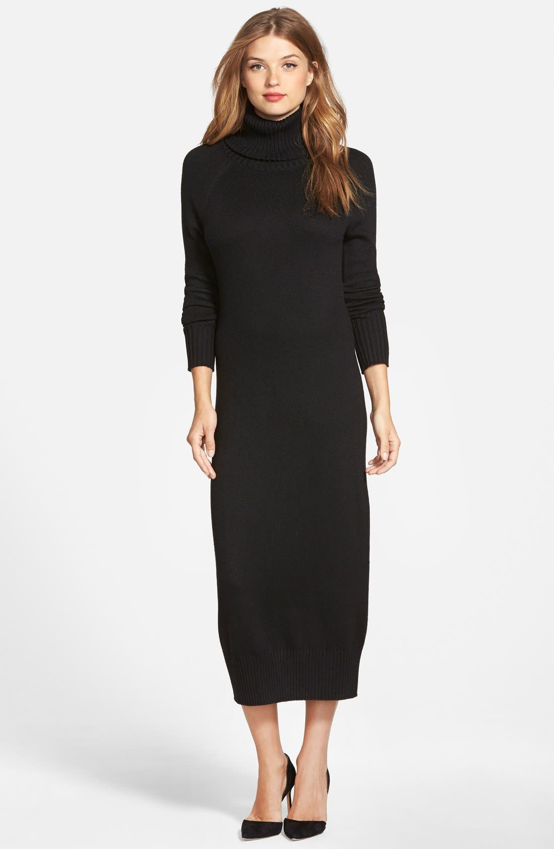 Vince Camuto Turtleneck Sweater Knit Maxi Dress (Regular & Petite