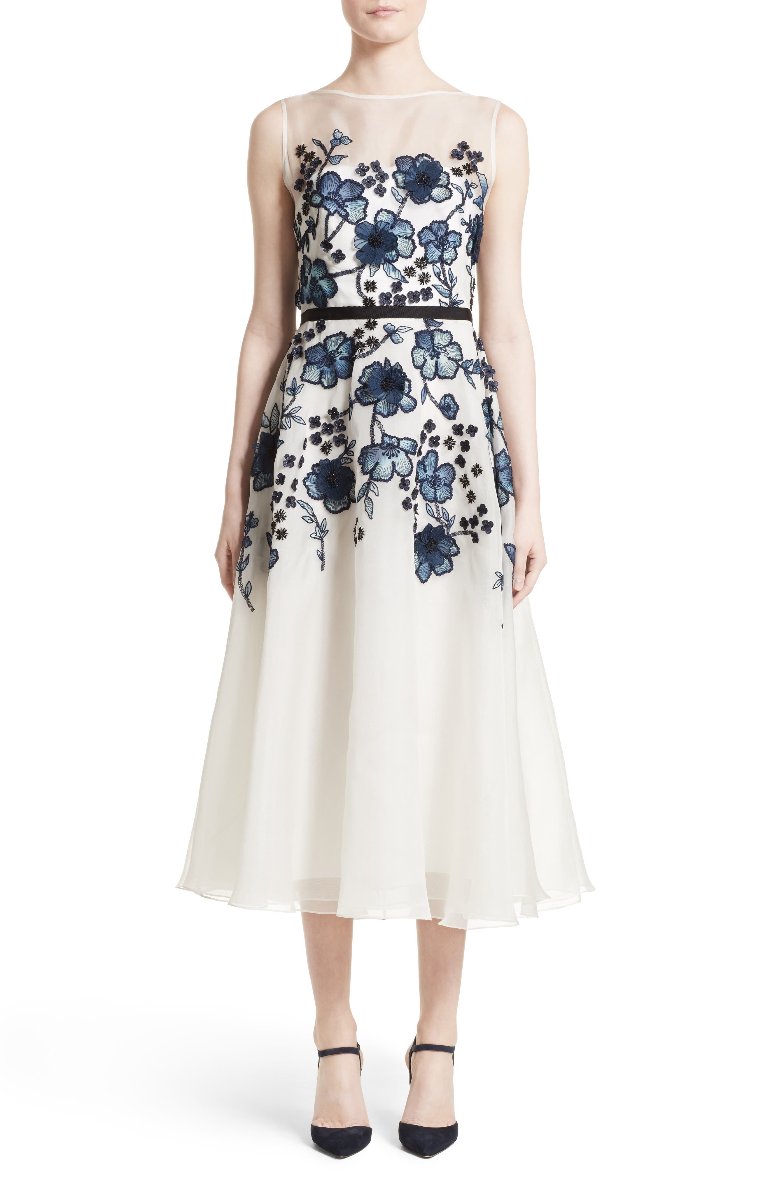 lela rose embroidered dress