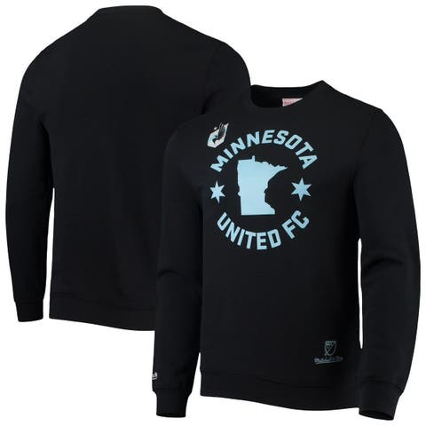 Men's Mitchell & Ness Black Minnesota United FC Black & Blue Pullover Sweatshirt