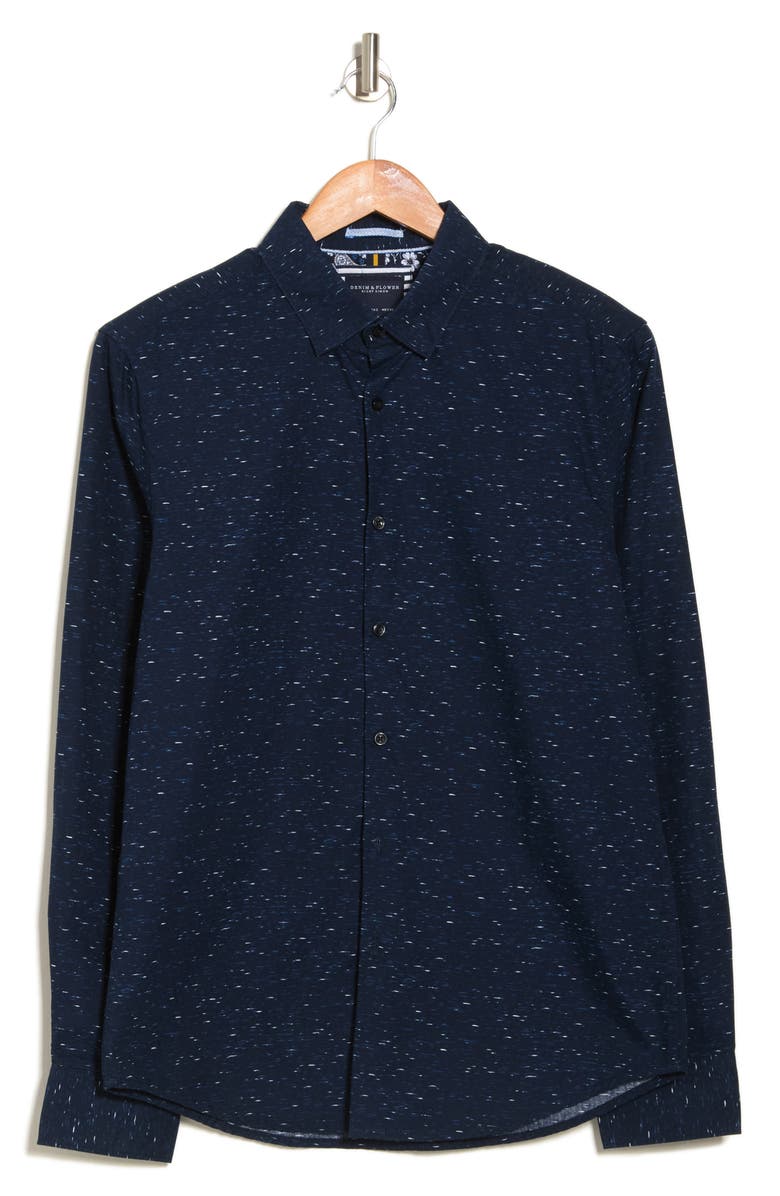 DENIM AND FLOWER Space Dye Long Sleeve Shirt Nordstromrack