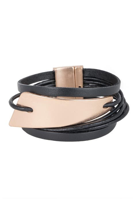 Wrap Bracelet, wrap leather, narrow Leather strips , leather Strapping –  Romazone