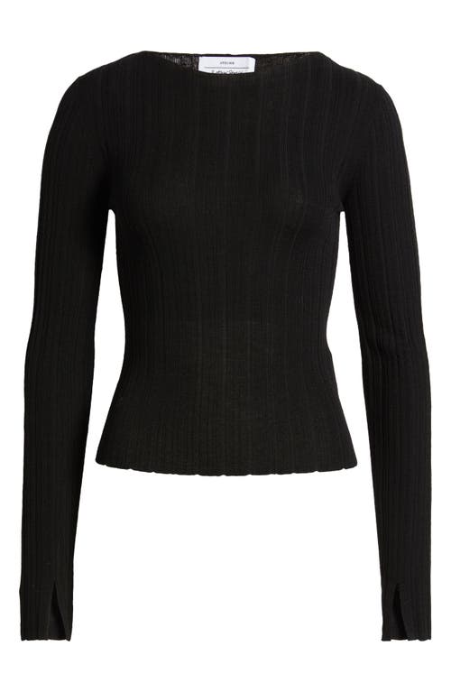 Shop & Other Stories Merino Wool Top In Black Dark