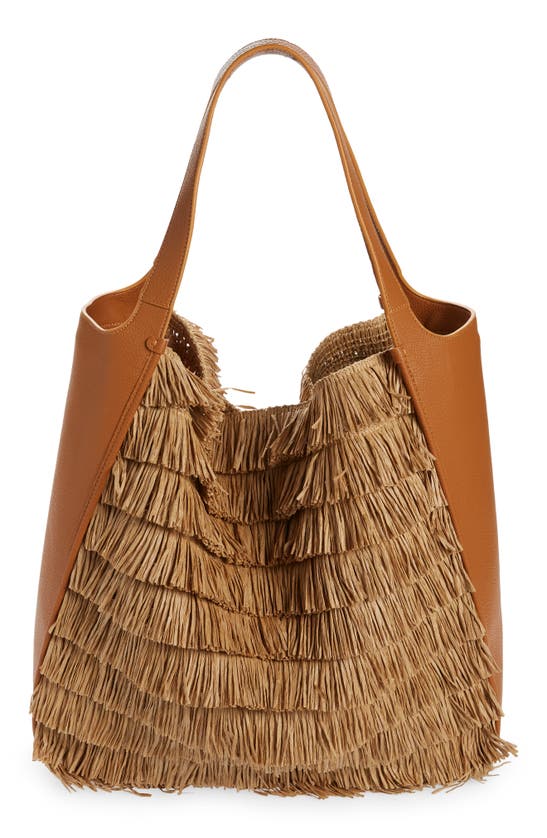 Simon Miller Banyan Straw Tote In Paper Straw Fringe