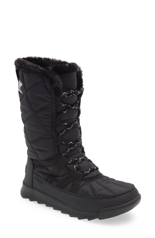 SOREL Whitney II Waterproof & Insulated Tall Lace-Up Boot in Black at Nordstrom, Size 5