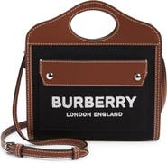 Burberry Micro Two-Tone Canvas & Leather Pocket Bag | Nordstrom