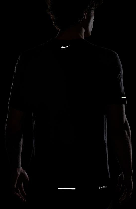 Shop Nike Dri-fit Rise 365 Running Division Running Top In Black/ Black/ Summit White