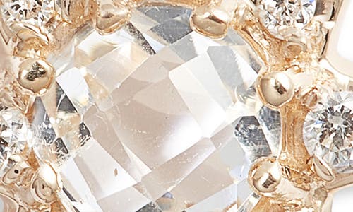 Shop Anzie Starburst Diamond Pendant Charm In Gold/clear Topaz