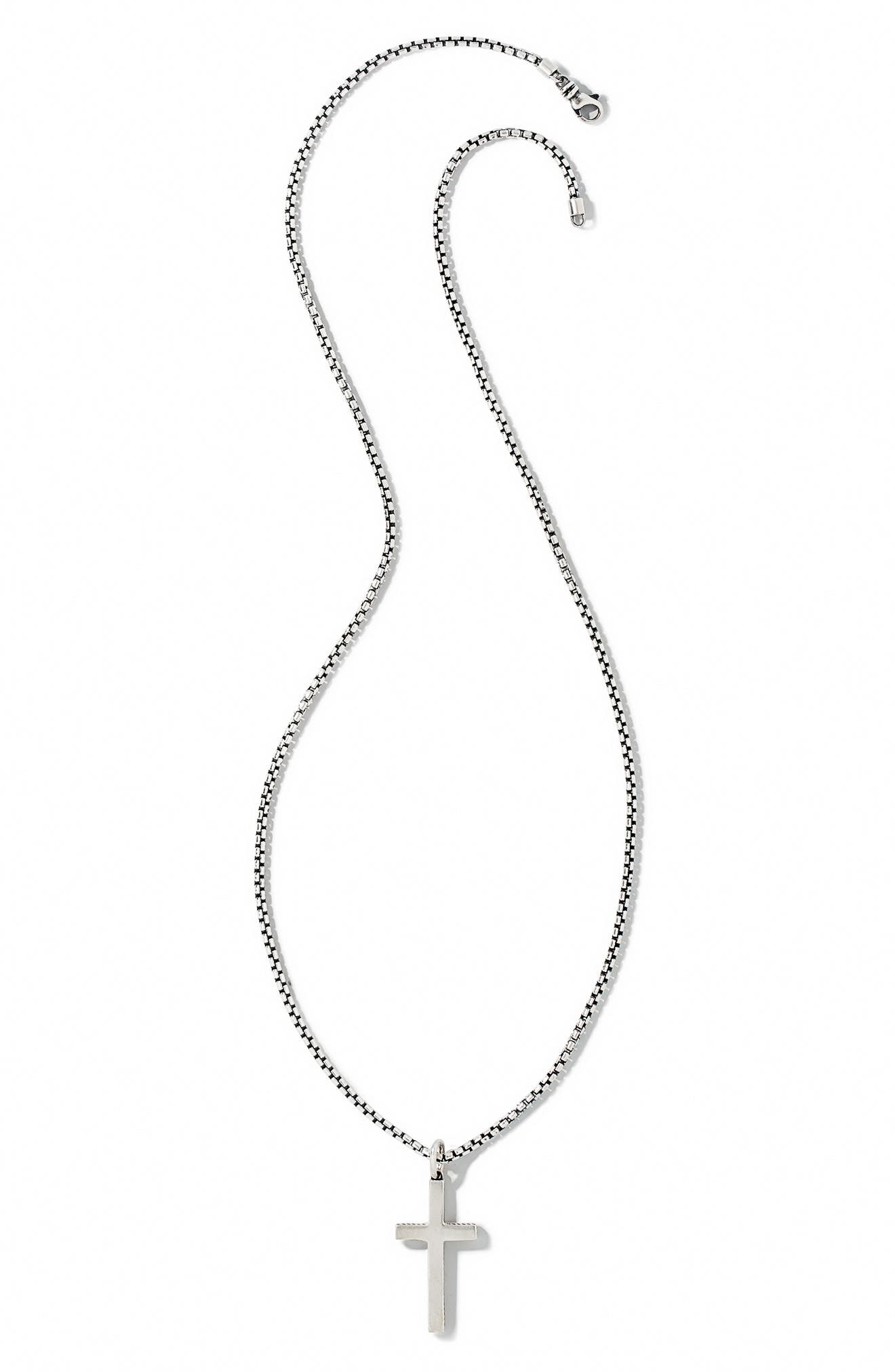 Kendra Scott Men's Sterling Silver Cross Necklace Nordstrom