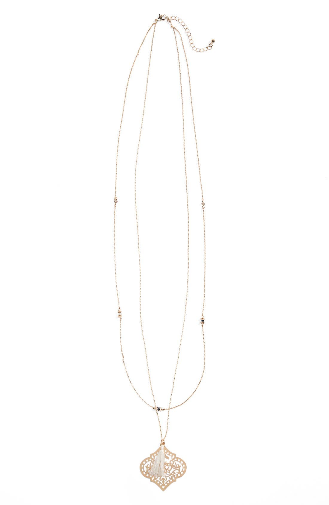 BP. Filigree Pendant & Tassel Layered Necklace Nordstrom