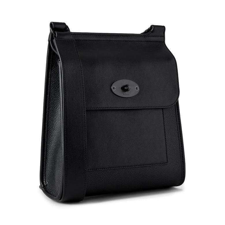 Shop Mulberry Antony Eco Scotchgrain Crossbody Bag In Black