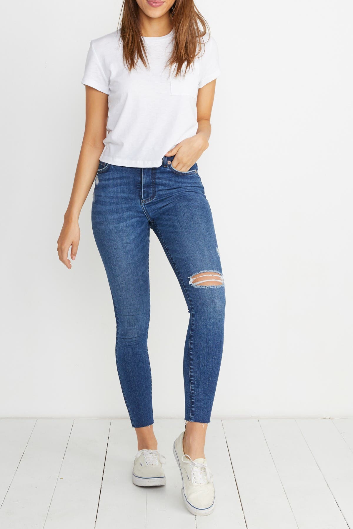 high waisted skinny jeans