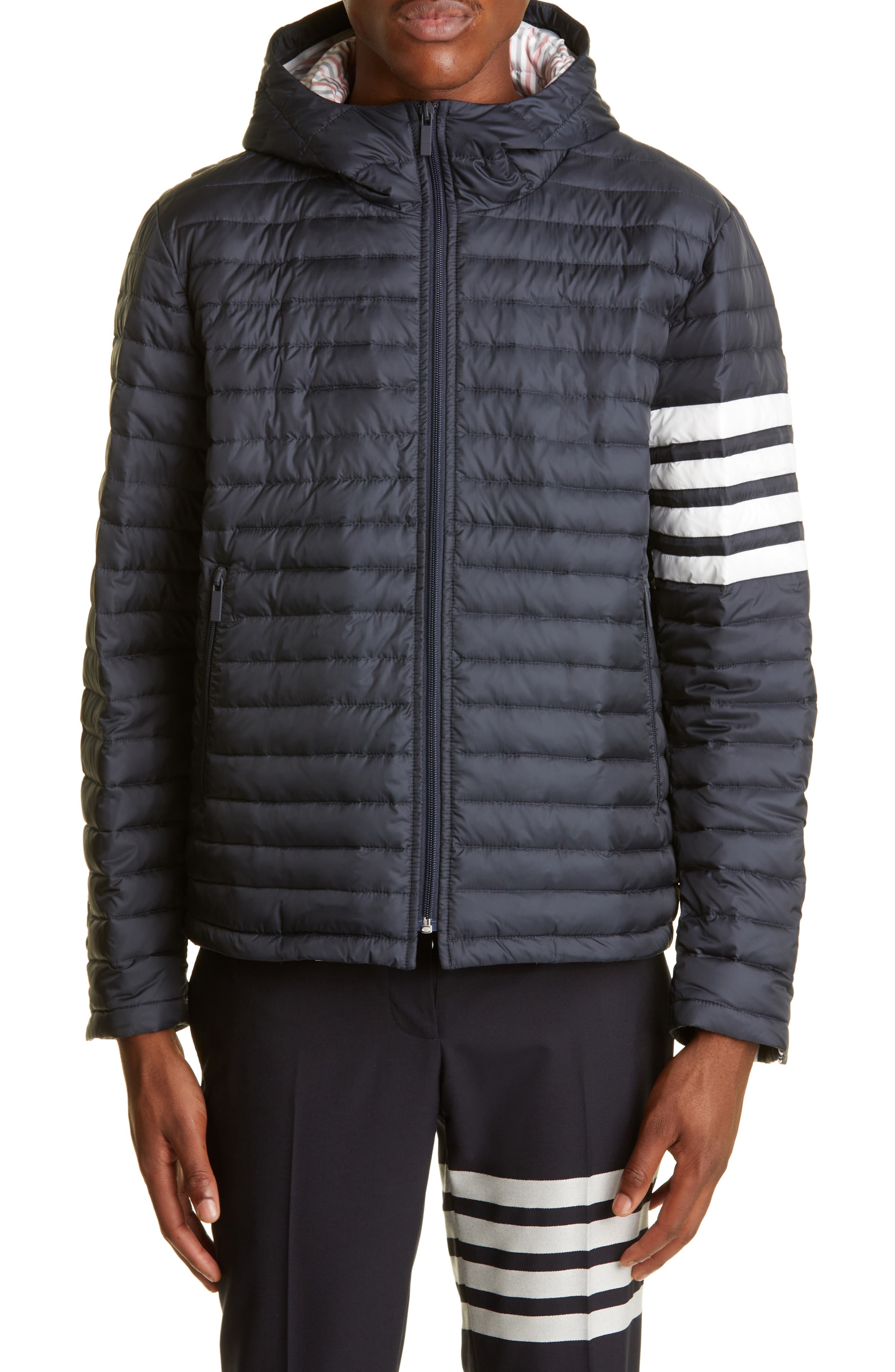 Thom Browne Navy 4-Bar Jacket