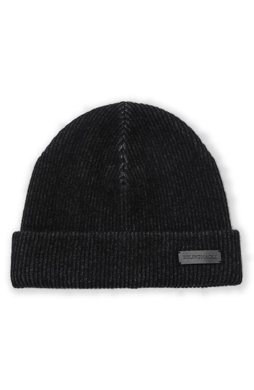 Bruno Magli Cashmere Brioche Stitch Cuff Beanie In Black