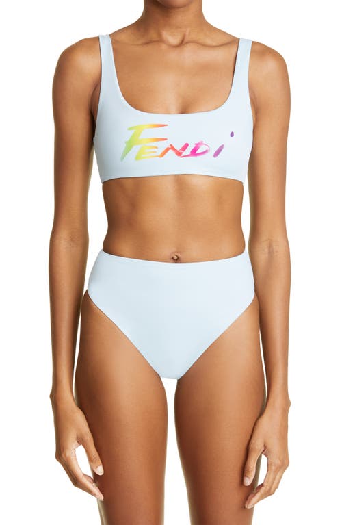 Fendi Brush Logo Reversible Two-Piece Swimsuit in Donna