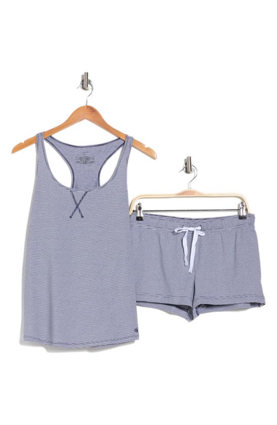 Calvin Klein Jersey Tank & Shorts Pajama 2-piece Set In Modern Gingham - Raindance