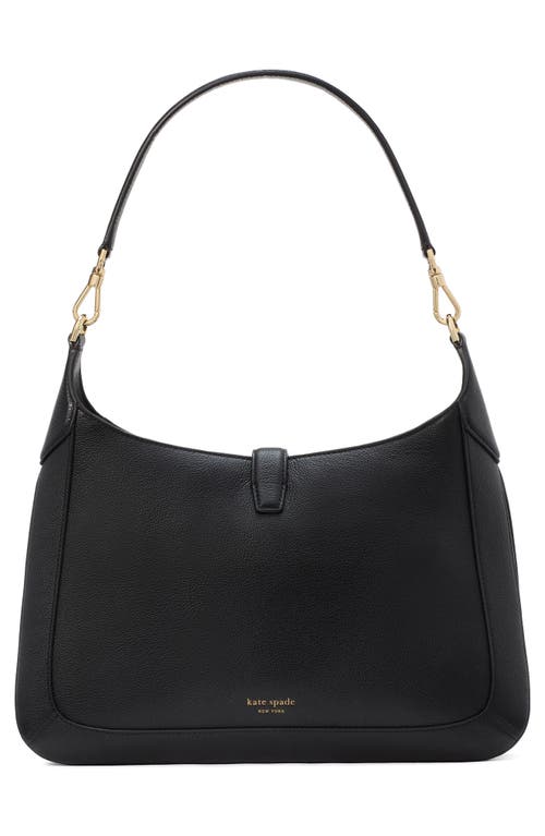 Shop Kate Spade New York Deco Leather Hobo Bag In Black