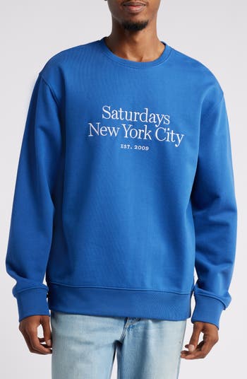 Saturdays NYC Bowery Miller Embroidered Crewneck Sweatshirt | Nordstrom