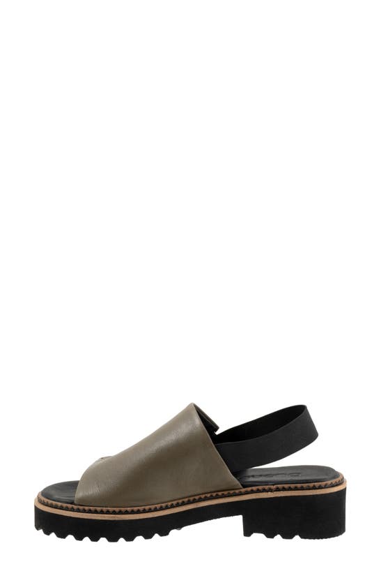 Shop Bueno Amy Slingback Platform Sandal In Green Khaki