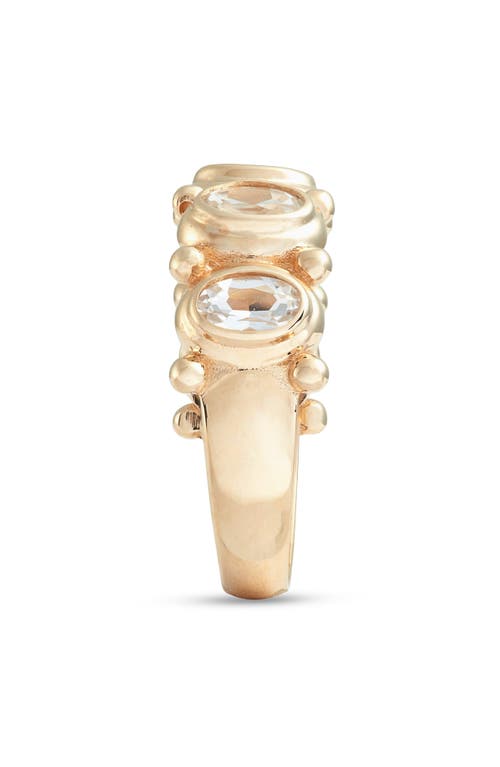 Anzie Mediterranean Moonstone Ring In White Topaz
