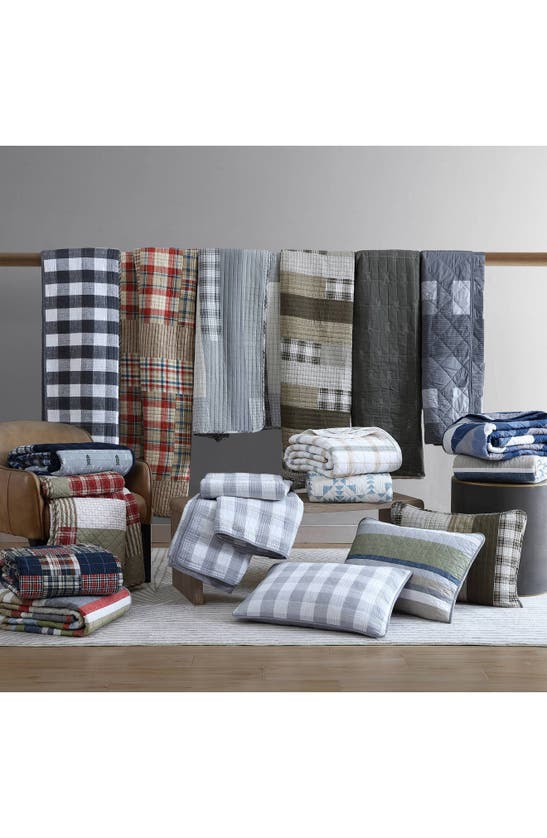 Eddie Bauer Fairview Cotton Quilt 3-piece Set In Grey