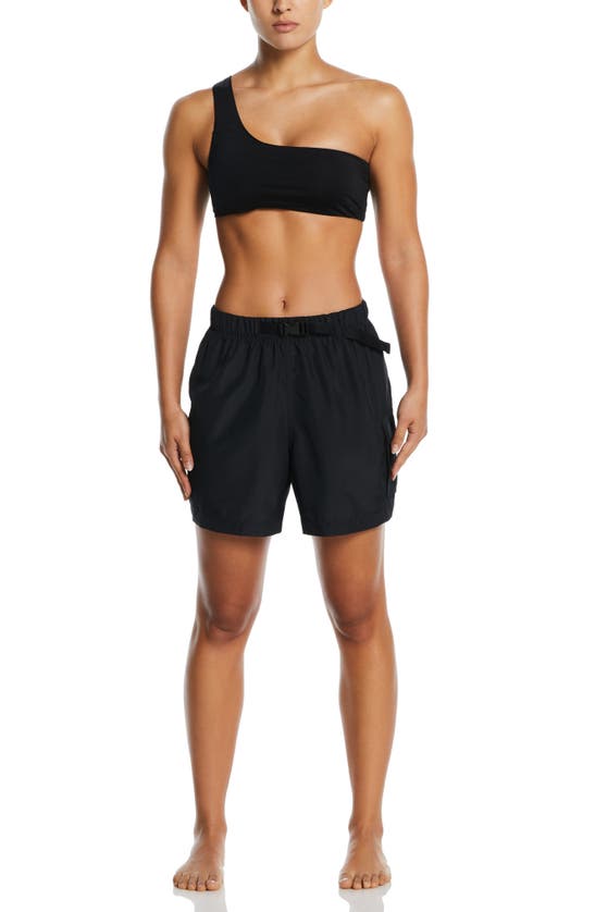 Shop Nike Voyage Cover-up Shorts In Black