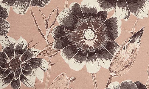 Saachi Floral Reversible Scarf In Brown