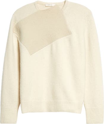The Row Enid Asymmetric Merino Wool & Cashmere Sweater | Nordstrom