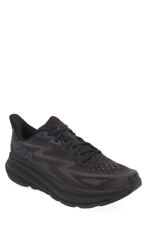 HOKA Clifton 9 Running Shoe in Black /Black