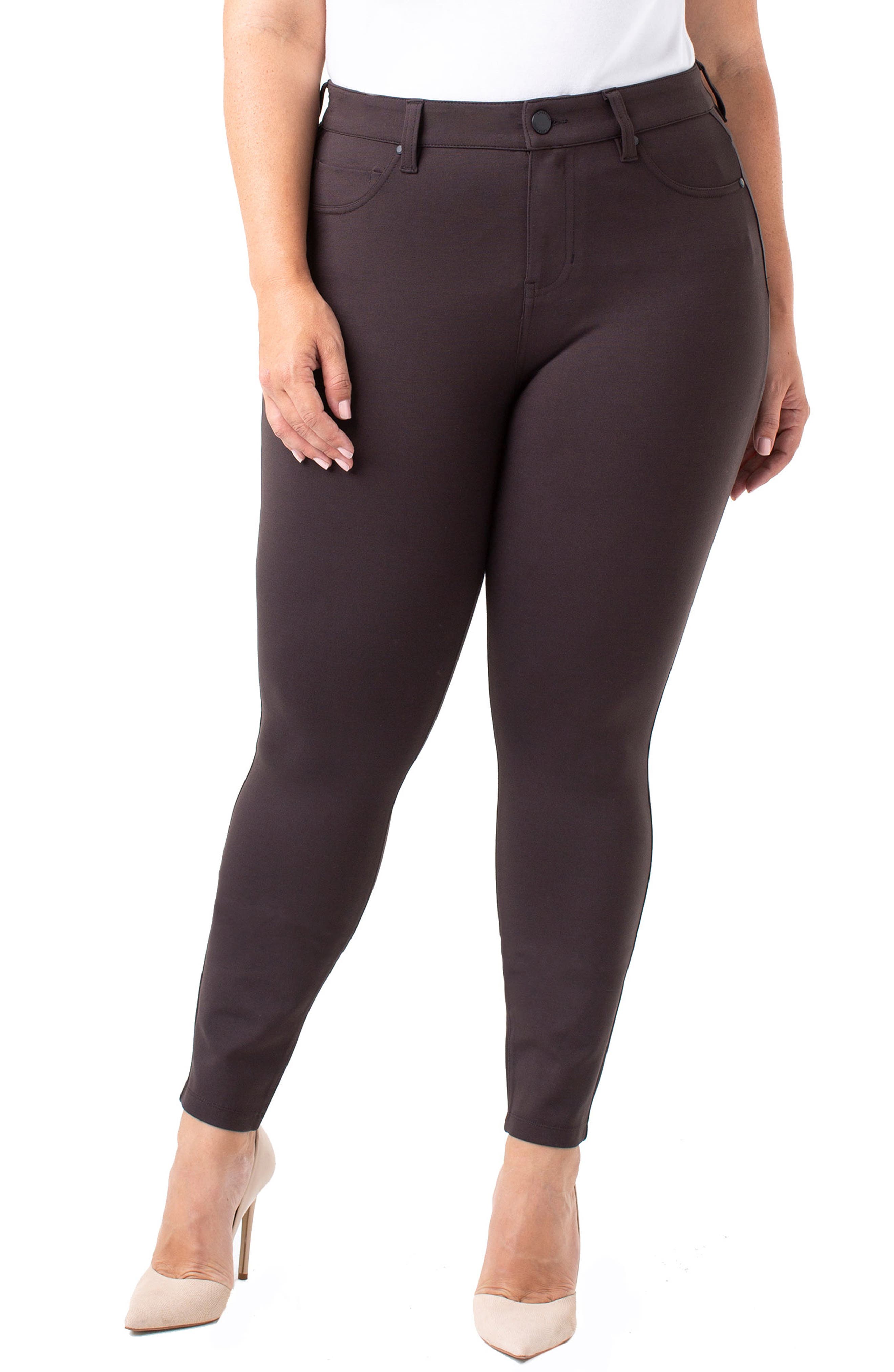Plus Size Liverpool Madonna Leggings, Brown