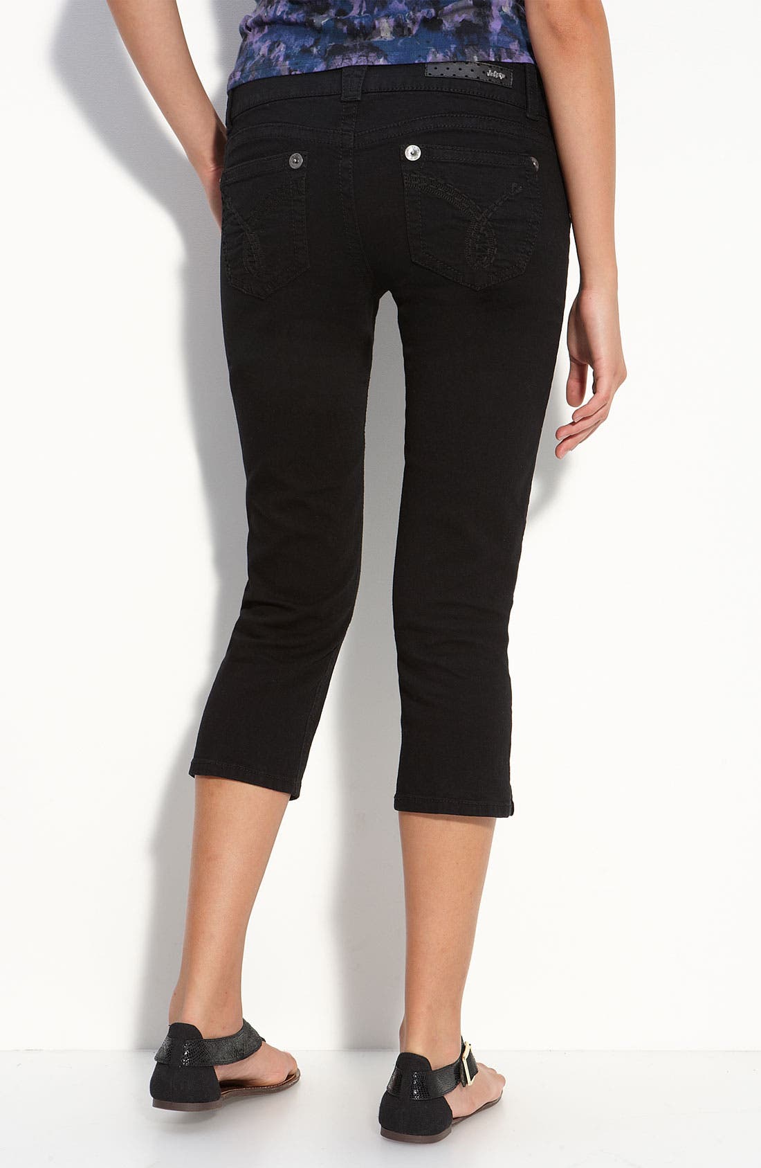 Jolt Skinny Crop Jeans (Black Wash) (Juniors) Nordstrom