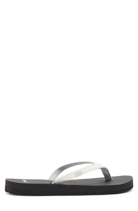 Shop Sanuk Yoga Spree 4 Flip Flop In White/black