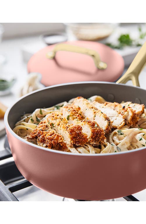 Greenpan Gp5 Infinite8 11-piece Anodized Aluminum Ceramic Nonstick Cookware Set With Champagne Handl In Dusty Rose