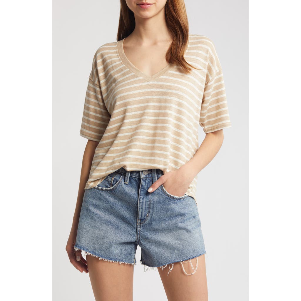 Faherty Oceanside Striped Top In Hampton Stripe