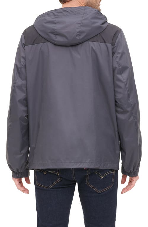 TOMMY HILFIGER TOMMY HILFIGER HOODED RAIN SLICKER JACKET 